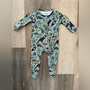Bamboo Boys Footed Zippie Size Newborn